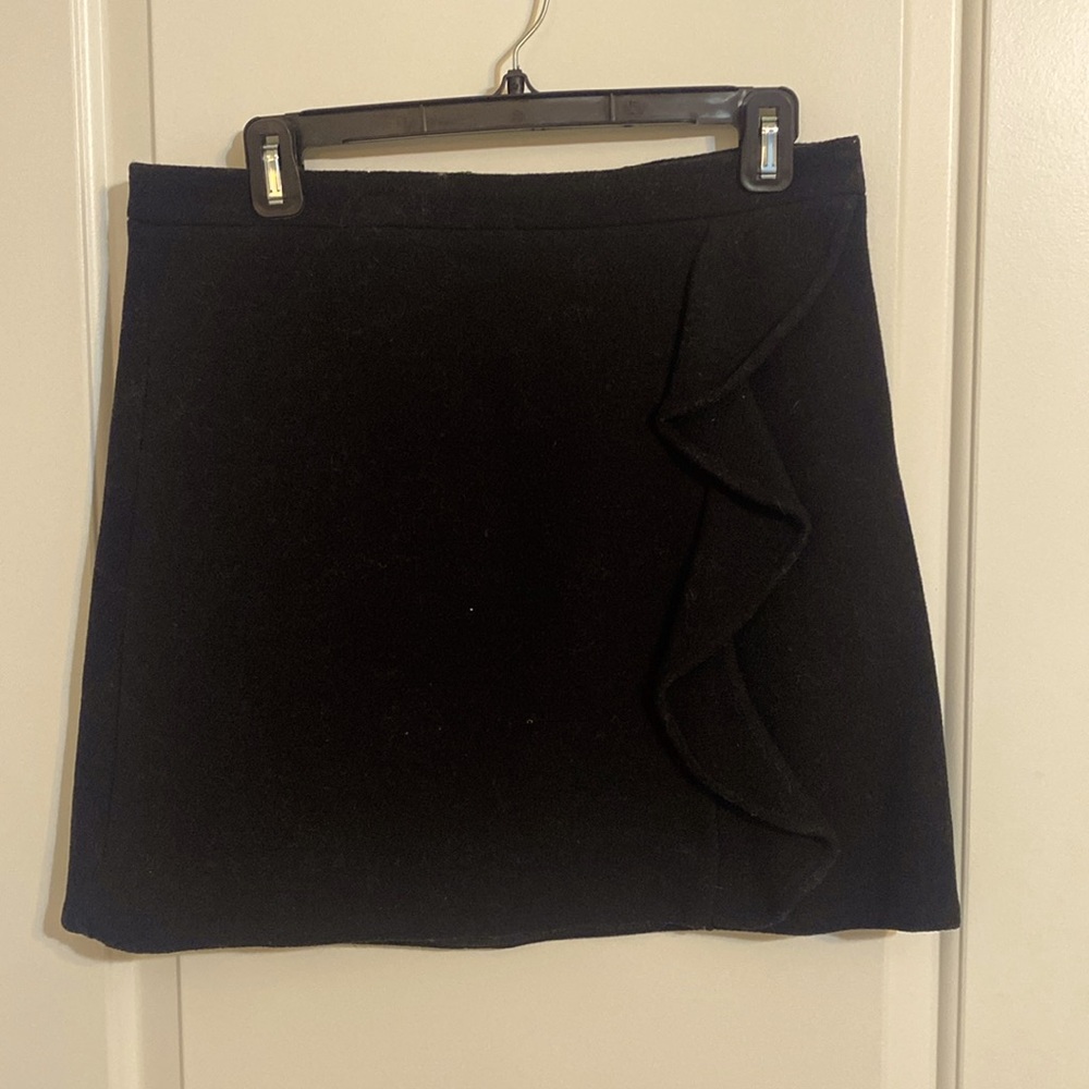 Black wool skirt
